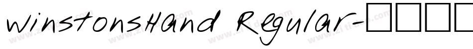 WinstonsHand Regular字体转换